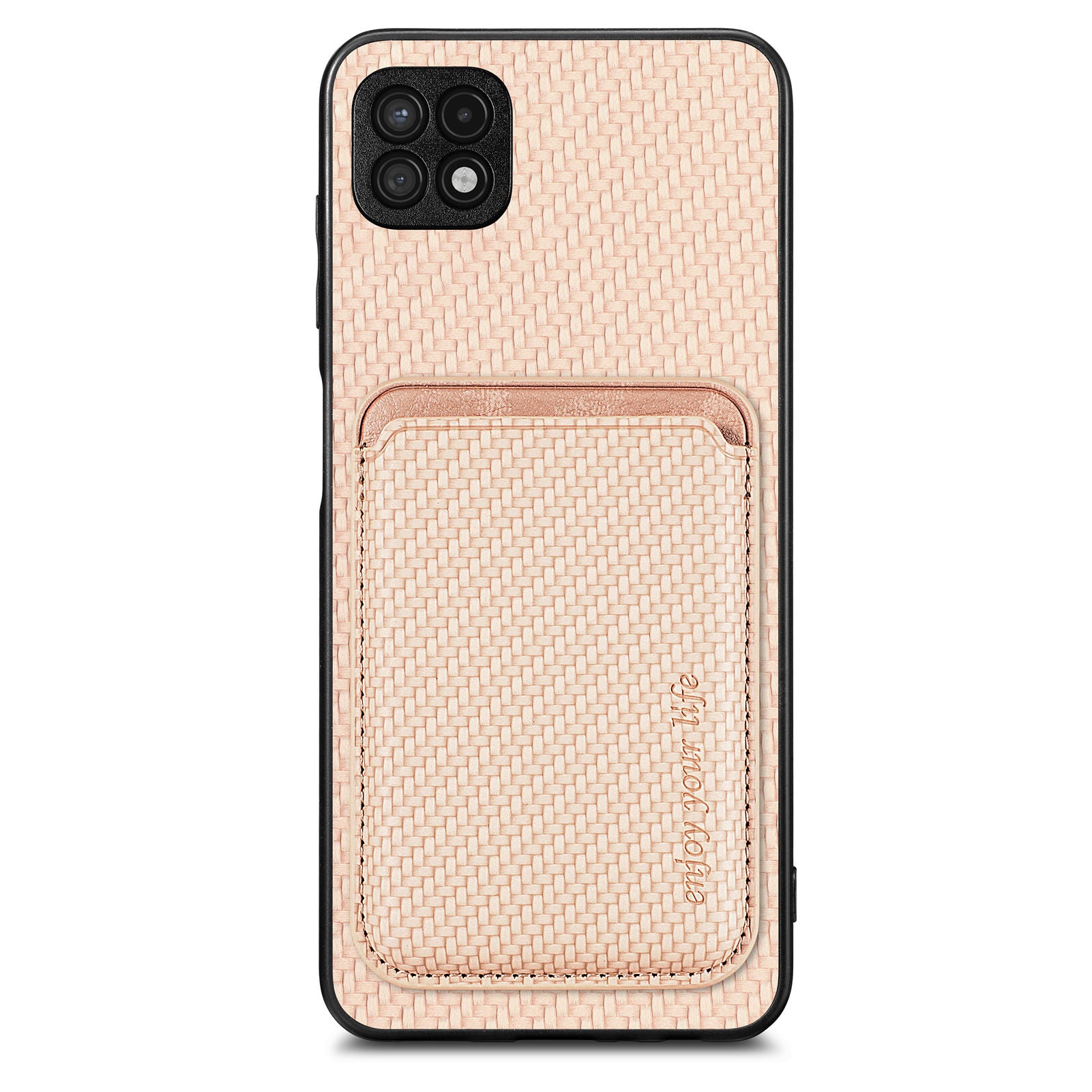 For Samsung Galaxy A22 5G (EU Version) Card Holder Design Detachable 2-in-1 Magnetic Phone Case Carbon Fiber Texture PU Leather TPU PC Protective Cover For Samsung Galaxy A22 5G (EU Version) Card Holder Design Detachable 2-in-1 Magnetic Phone Case Carbon Fiber Texture PU Leather TPU PC Protective Cover